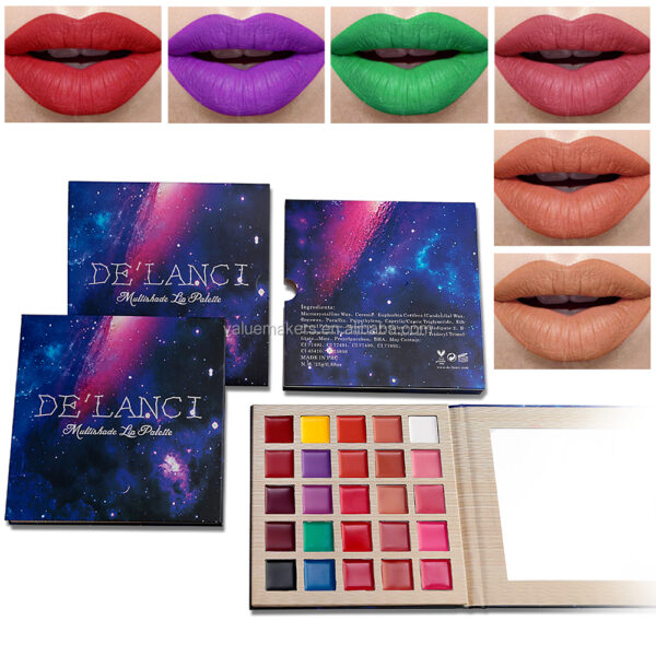 25 colors makeup lip palette on wholesale