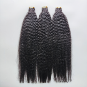 50g Tape Ins Raw Curly Indian Kinky Yaki Straight Tape in Hair Extensions 100human hair