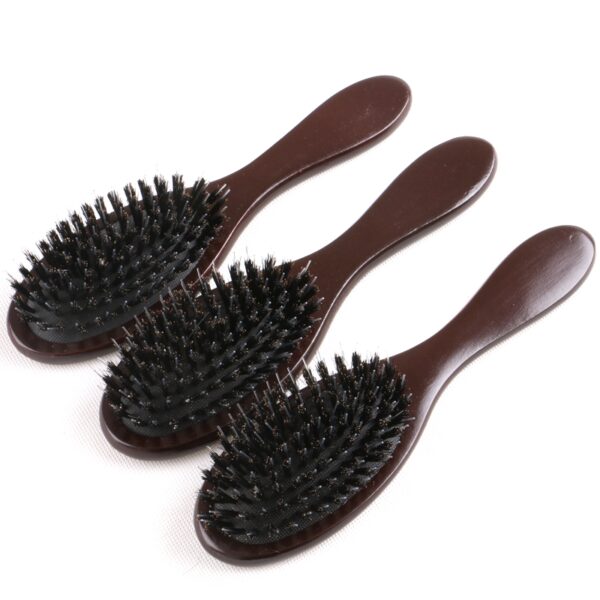 Salon Hair Brush with Wooden-handle for Hair Extension