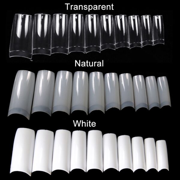 100pc Transparent Nail Tips