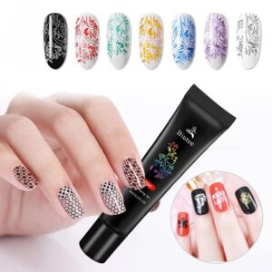 Stamping Gel Polish with Glitter