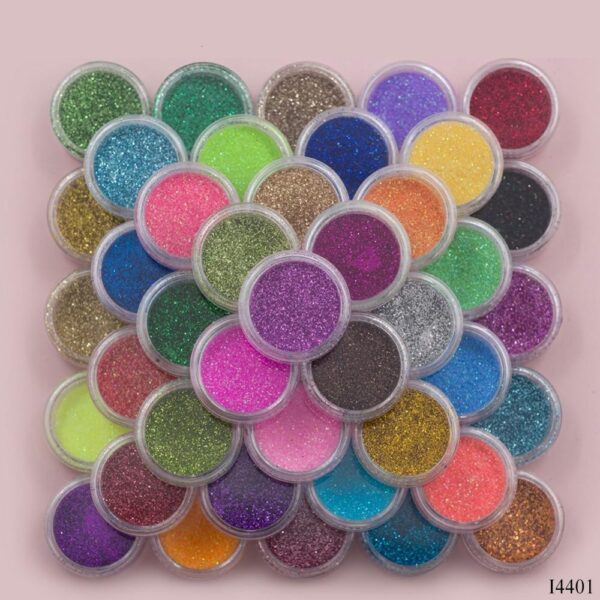 Set of 45 Sugar Nail Glitter Powder