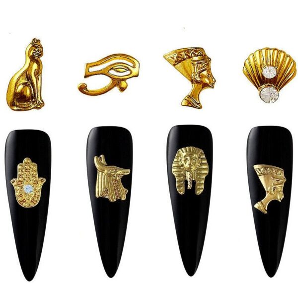 Beautiful 20PC Egyptian Style Gold Nail Charms
