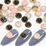 3 Color Classical Clock Nail Rhinestones