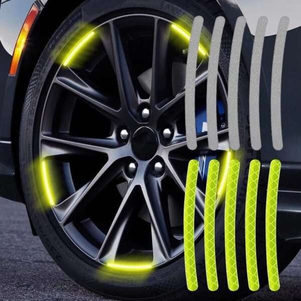 20pc Tire Rim Reflective Sticker Strips