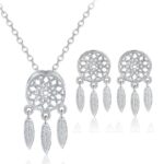 Women's Dreamcatcher Necklace and Earrings Set