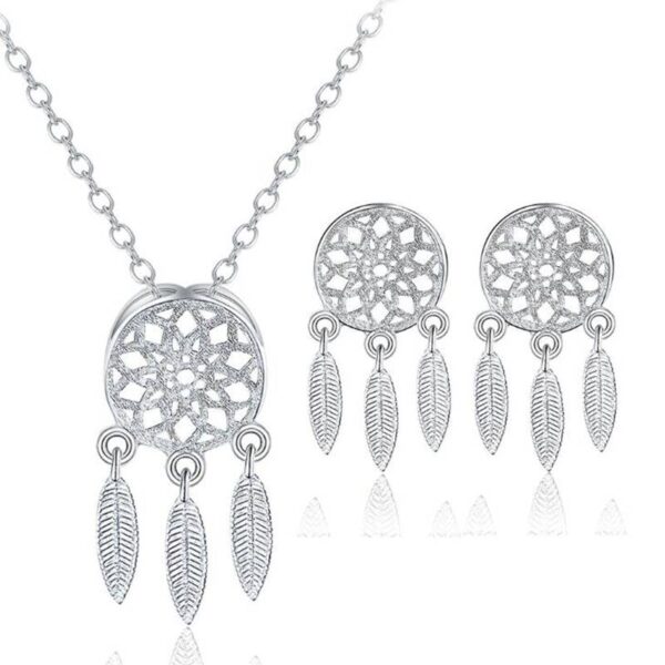 Women's Dreamcatcher Necklace and Earrings Set