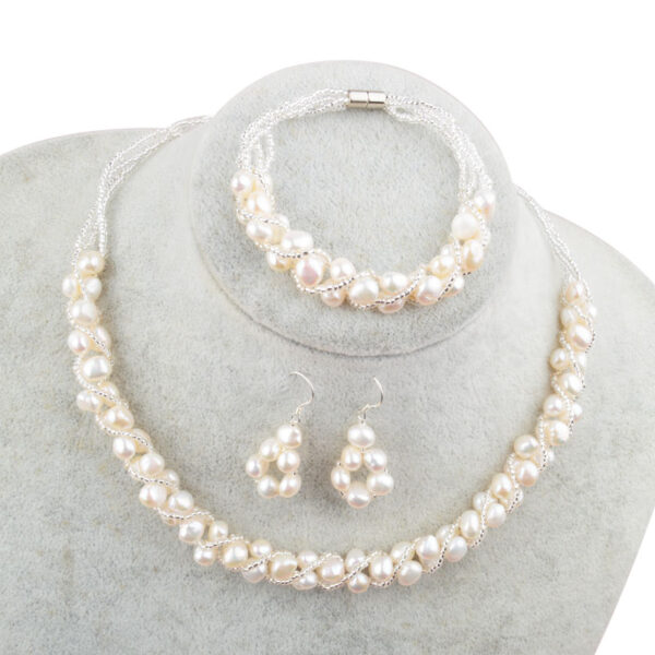 Hand-Knitted Freshwater Pearl
