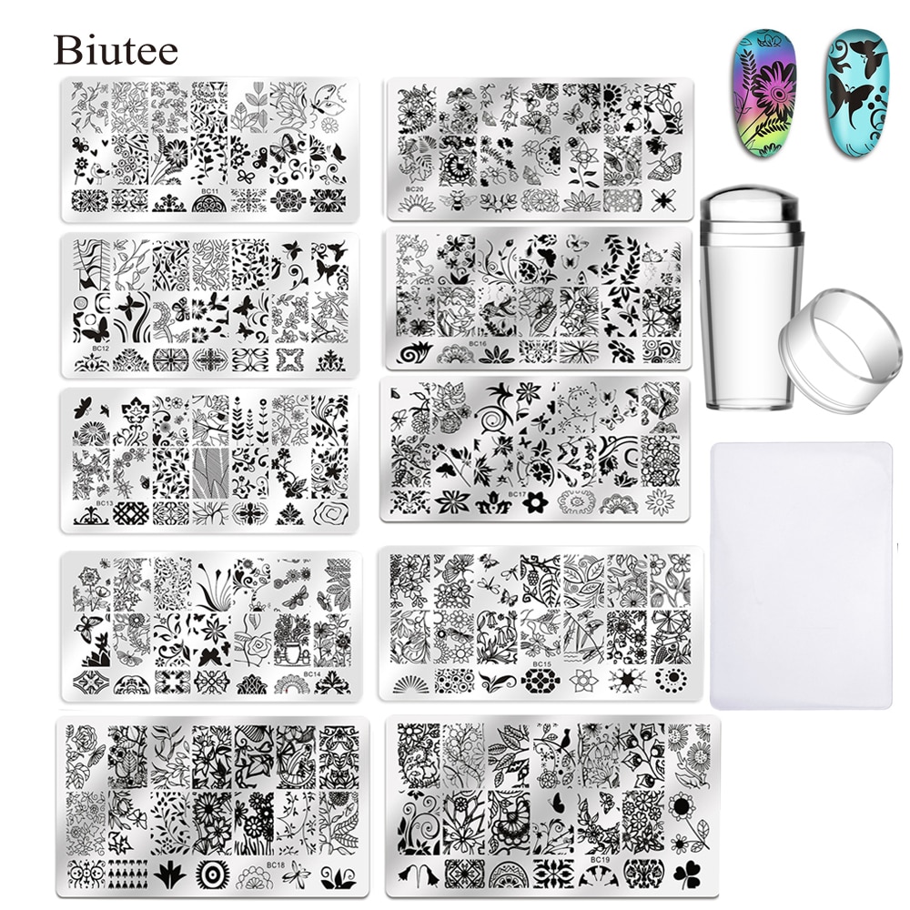 16pc Nail Stamper Plate Kit