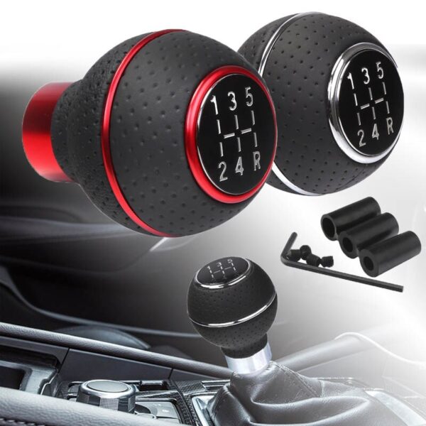 Leather 5 Speed Car Gear Shift