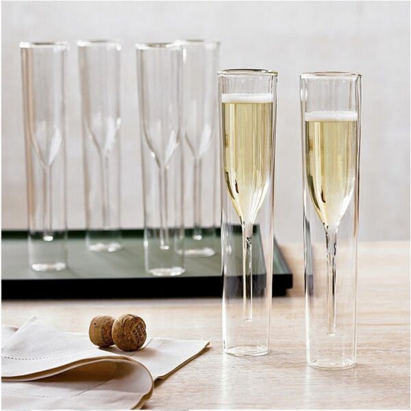 Champagne Double Wall Glass