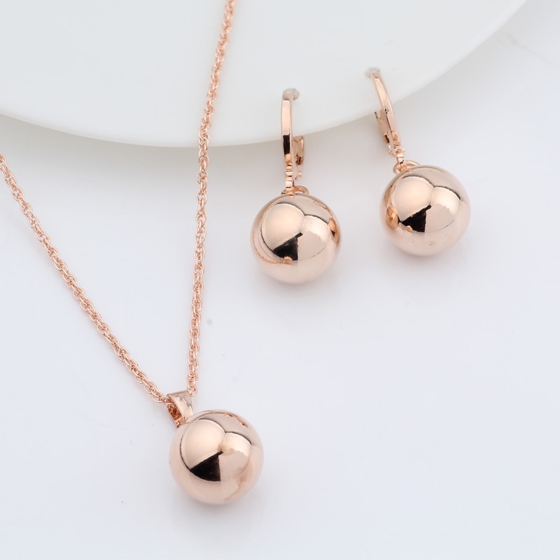 Ball Shaped Earring and Necklace Set