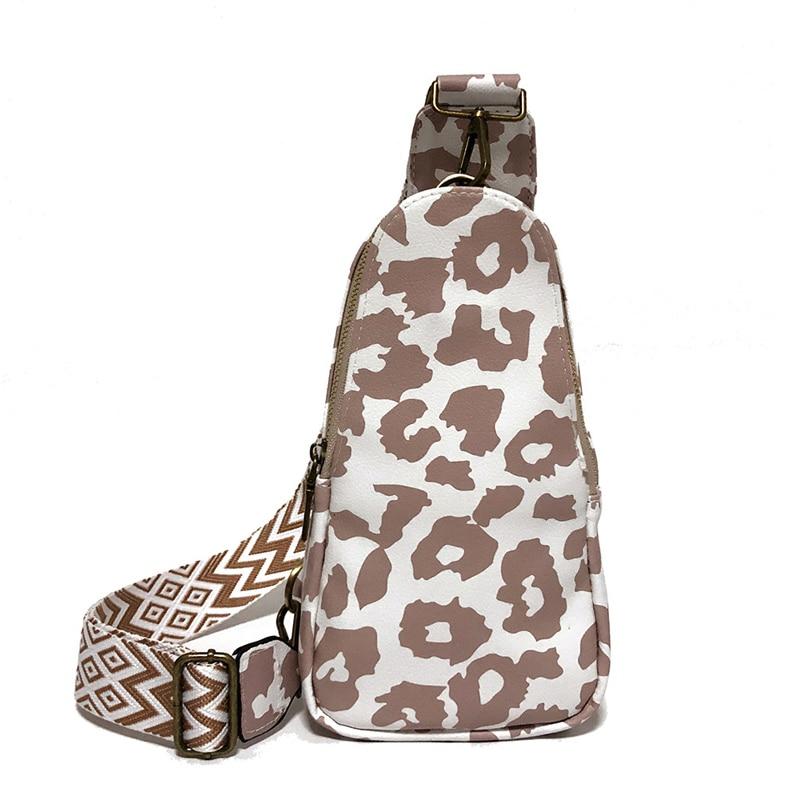 Leather Strap Crossbody Chest Bag