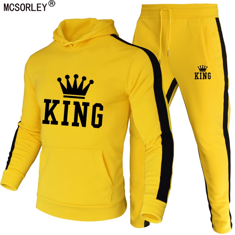2 Piece Running Hoodies Men Autumn Sweatshirt Sport Joggers Sweatpants Suit Male