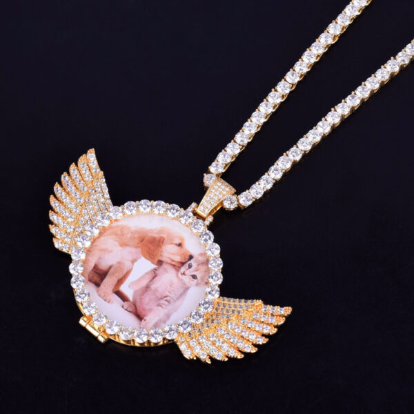 Wonderful Custom Made Photo Wings Necklace